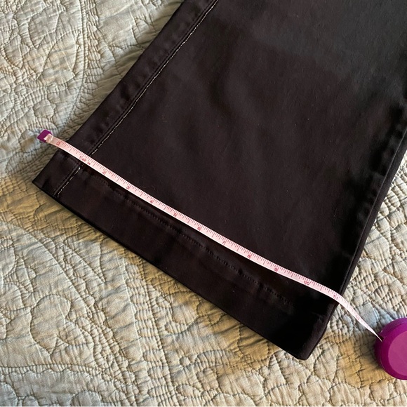 EUC 7FAMK Black Denim Flare Pants Sz 28 - Picture 10 of 13